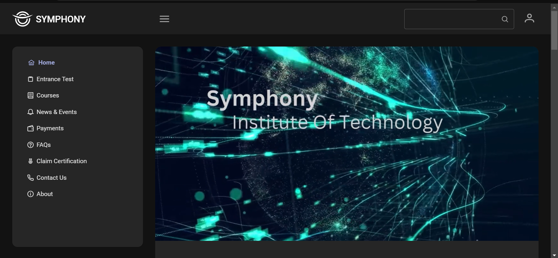 Symphony Institute interface preview